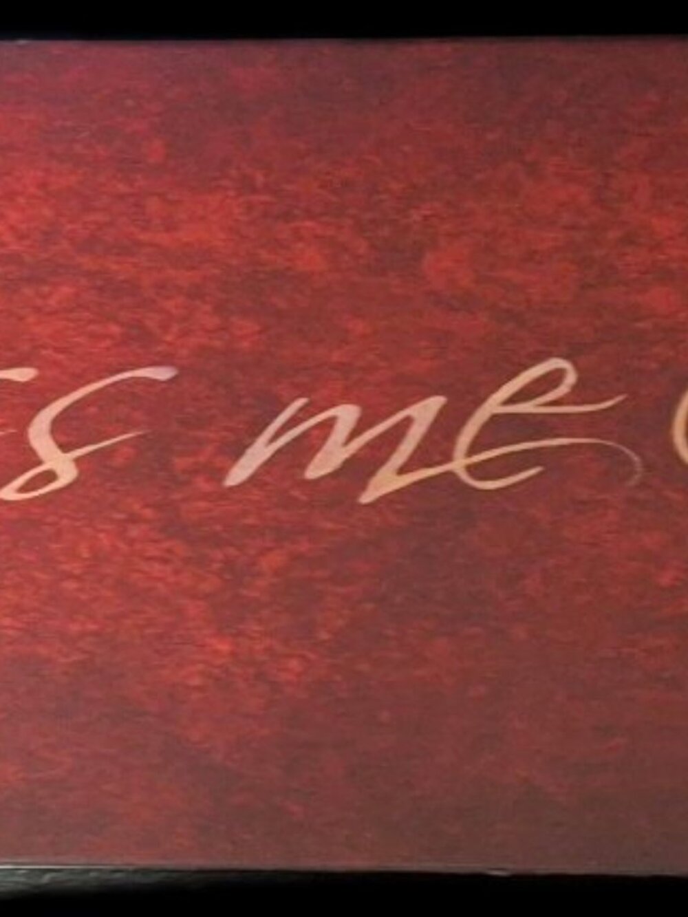 "Always Kiss Me Goodnight" Wooden Wall Sign — Burgundy Script Decor